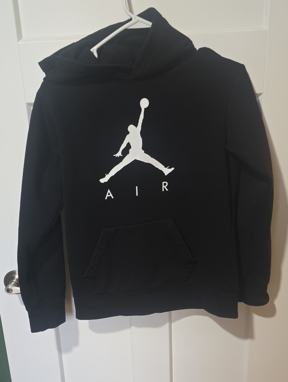 Jordan Kids' Black Hoodie with White Jumpman Logo
